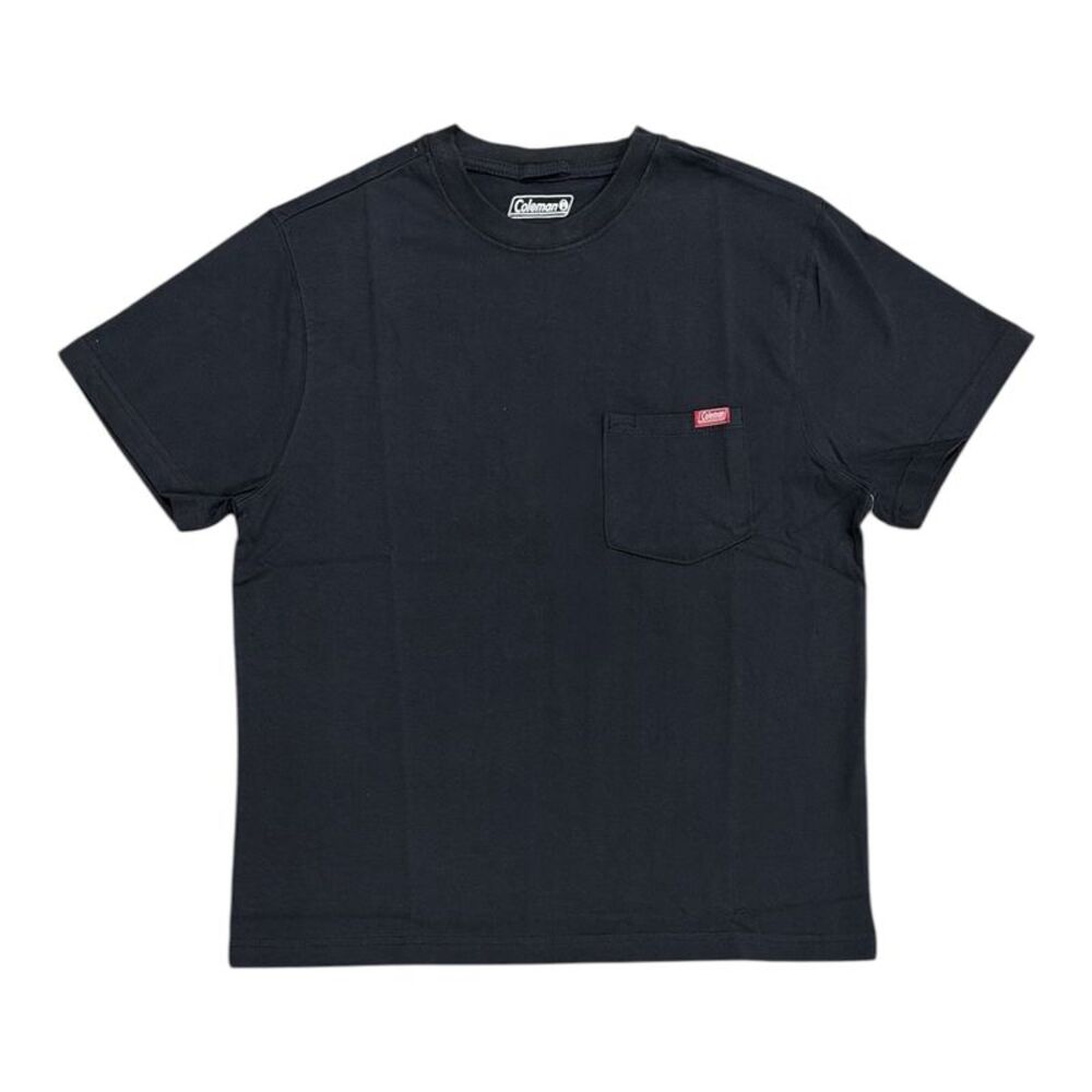 Coleman Men's Heavyweight Cotton Short Sleeve Relaxed Fit Pocket T-Shirt - Black